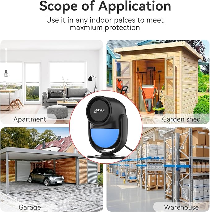 CPVAN WiFi Motion Sensor Alarm, 125dB Wireless DIY Smart PIR Motion Detector - Image 8