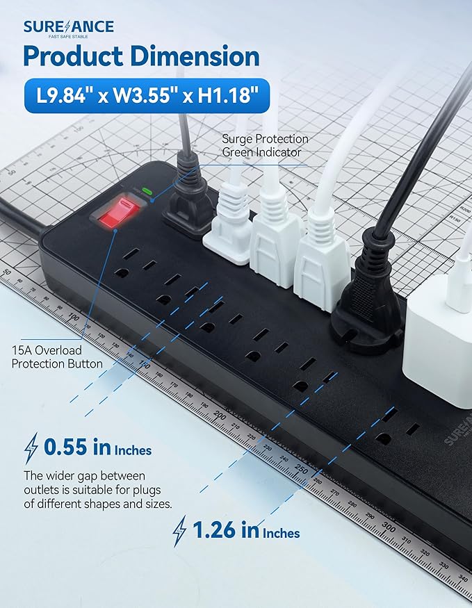 Surge Protector Power Strip - Image 6