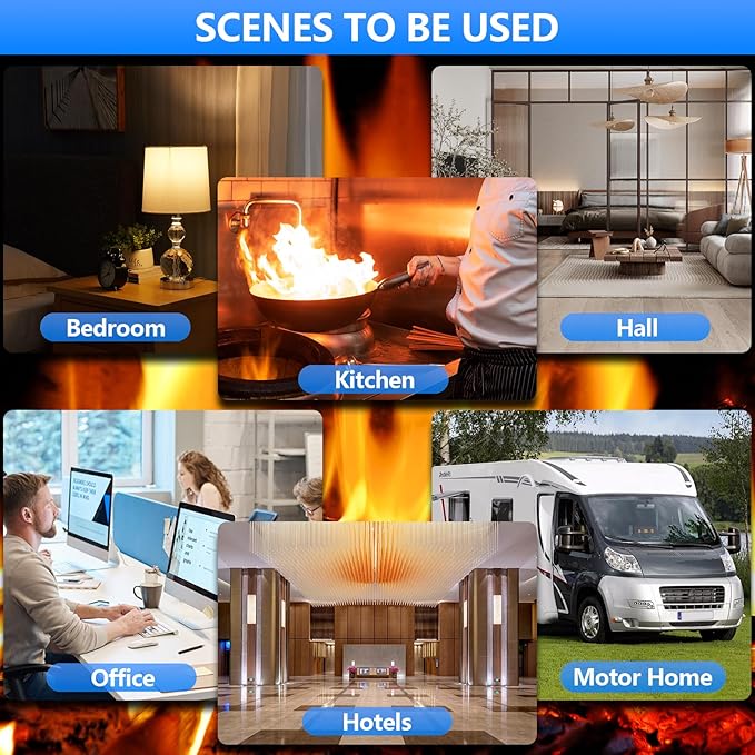 Carbon Monoxide Detectors, 4-in-1 Natural Gas Leak Detector, Portable Carbon - Image 2