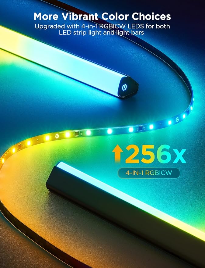 Govee TV Backlight 3 Lite Kit, 11.8ft RGBICW Wi-Fi TV LED Strip Lights - Image 6