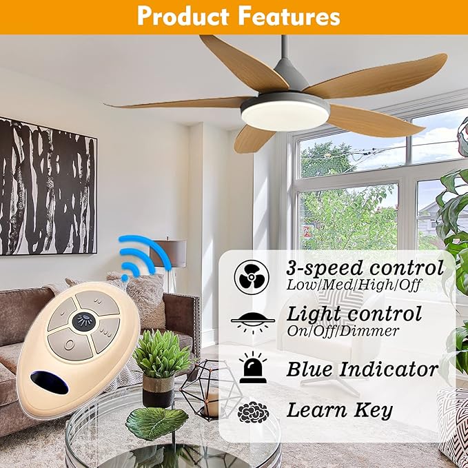 FAN35T Ceiling Fan Remote Control Replacement - Image 2