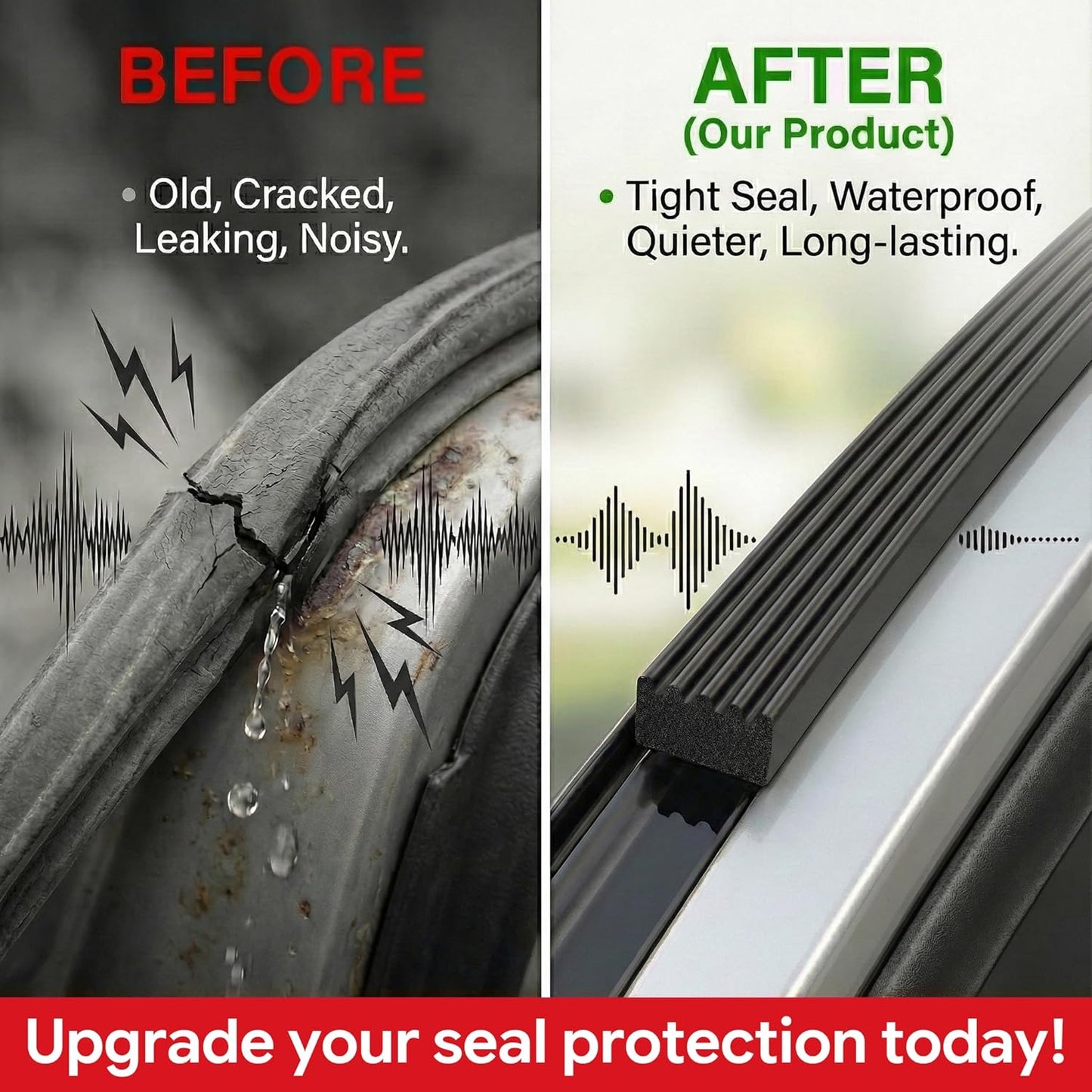 UIOCSSC 26Ft EPDM Rubber Weather Stripping Foam RV Door Seal Self-Adhesive Marine Hatch & RV Door Seal, Automotive Weatherstrip for Enclosed Trailer, Boat, Truck Bed & Home, W:0.625"; H:0.375"
