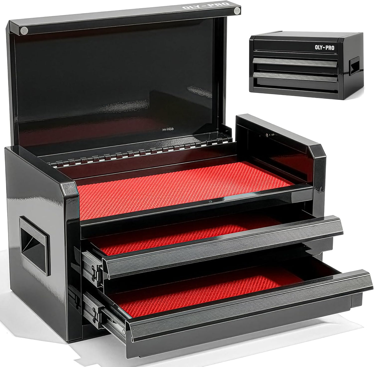 mini toolbox with 2 drawers and top storage, main product view