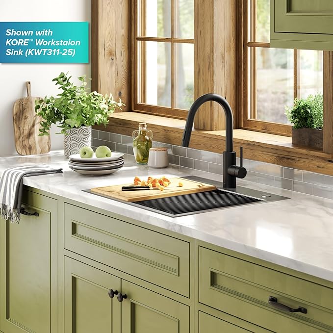 KRAUS Oletto Single Handle Pull Down Kitchen Faucet - Image 12