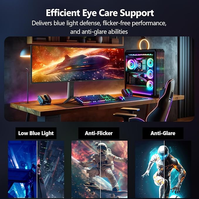 5K Monitor, Z-Edge 49 inch IPS Curved Gaming Monitor, DQHD 5120x1440 Computer - Image 8