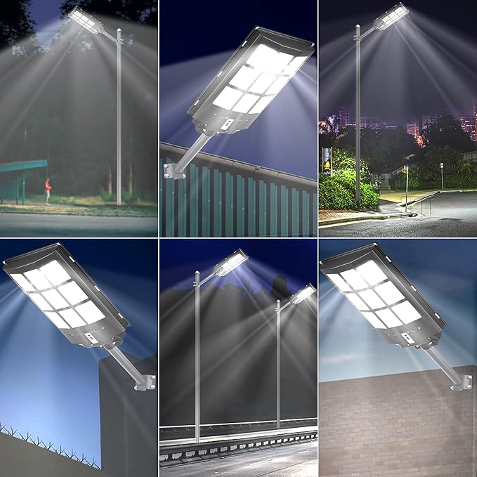 JAYNLT 3000W Solar Street Lights Outdoor, 6500K 298000LM Highest Lumen Solar - Image 6