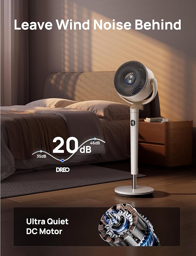 Dreo Smart Fan for Bedroom, 120° +120° Omni-Directional Oscillating Fans - Image 4
