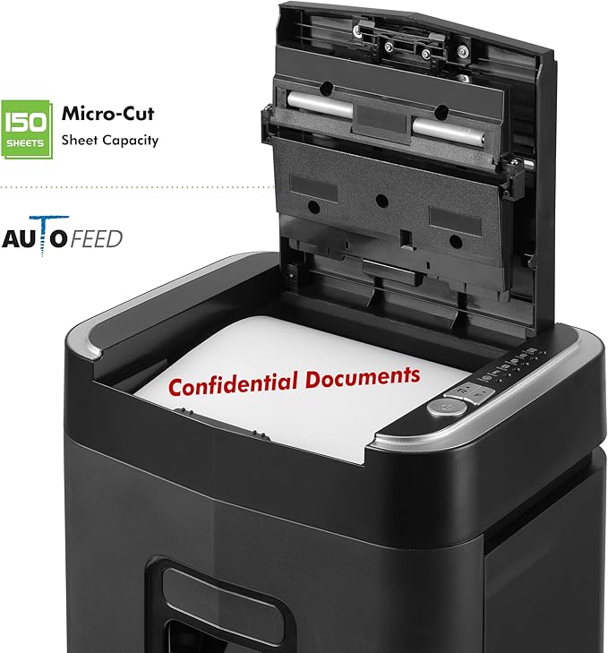Aurora Professional Grade 150-Sheet Auto Feed Micro-Cut Paper and Credit Card - Image 3