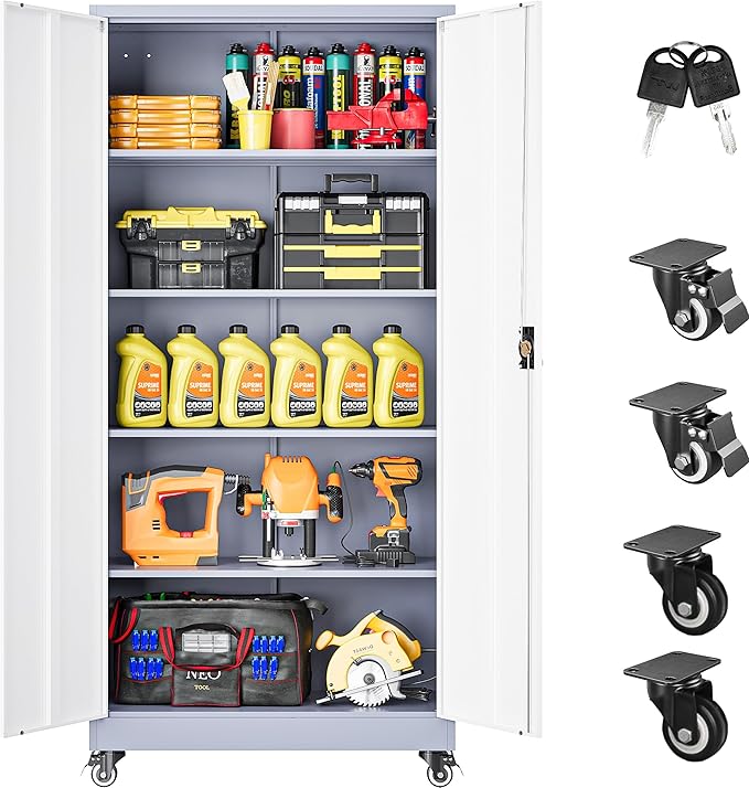 75" Tall Metal Storage Cabinet by SISESOL
