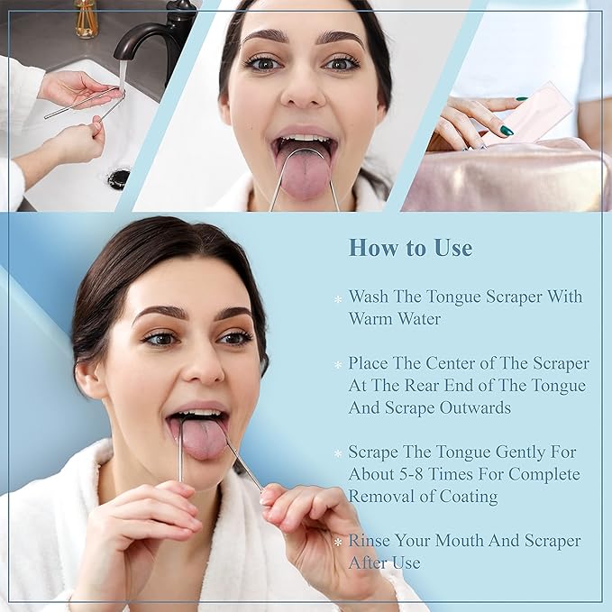 MasterMedi Tongue Scraper with Case Easy to Use Tongue Scraper - Image 4