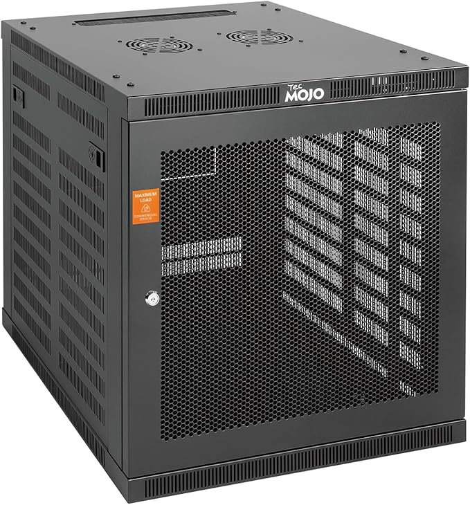 Tecmojo 12U Wall Mount Rack Cabinet, Heavy-Duty 176 Lbs High Load Capacity by Tecmojo