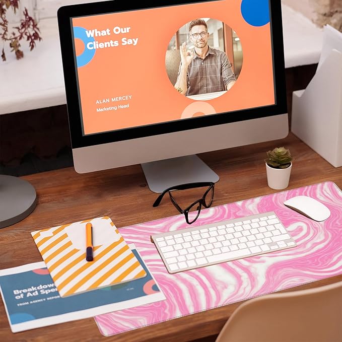 Eflxamz Desk Pad, Flow Liquid Waves Large Gaming Mouse Pad - Image 5