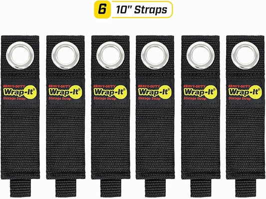 Heavy-Duty Wrap-It Storage Straps, 10-inch - Image 3