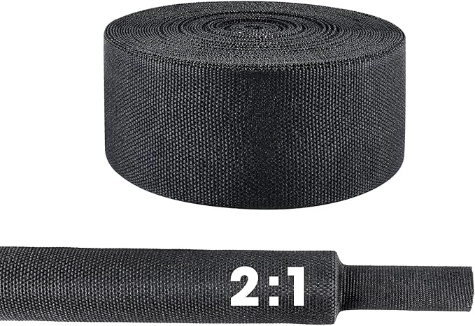 Sonoreboom 2 in 1 Heat Shrink Braided Sleeving Fabric Tubing-Ideal fit by Sunnarepoon