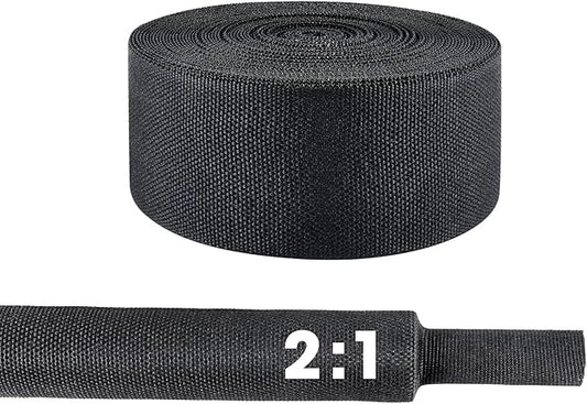 Sonoreboom 2 in 1 Heat Shrink Braided Sleeving Fabric Tubing-Ideal fit by Sunnarepoon