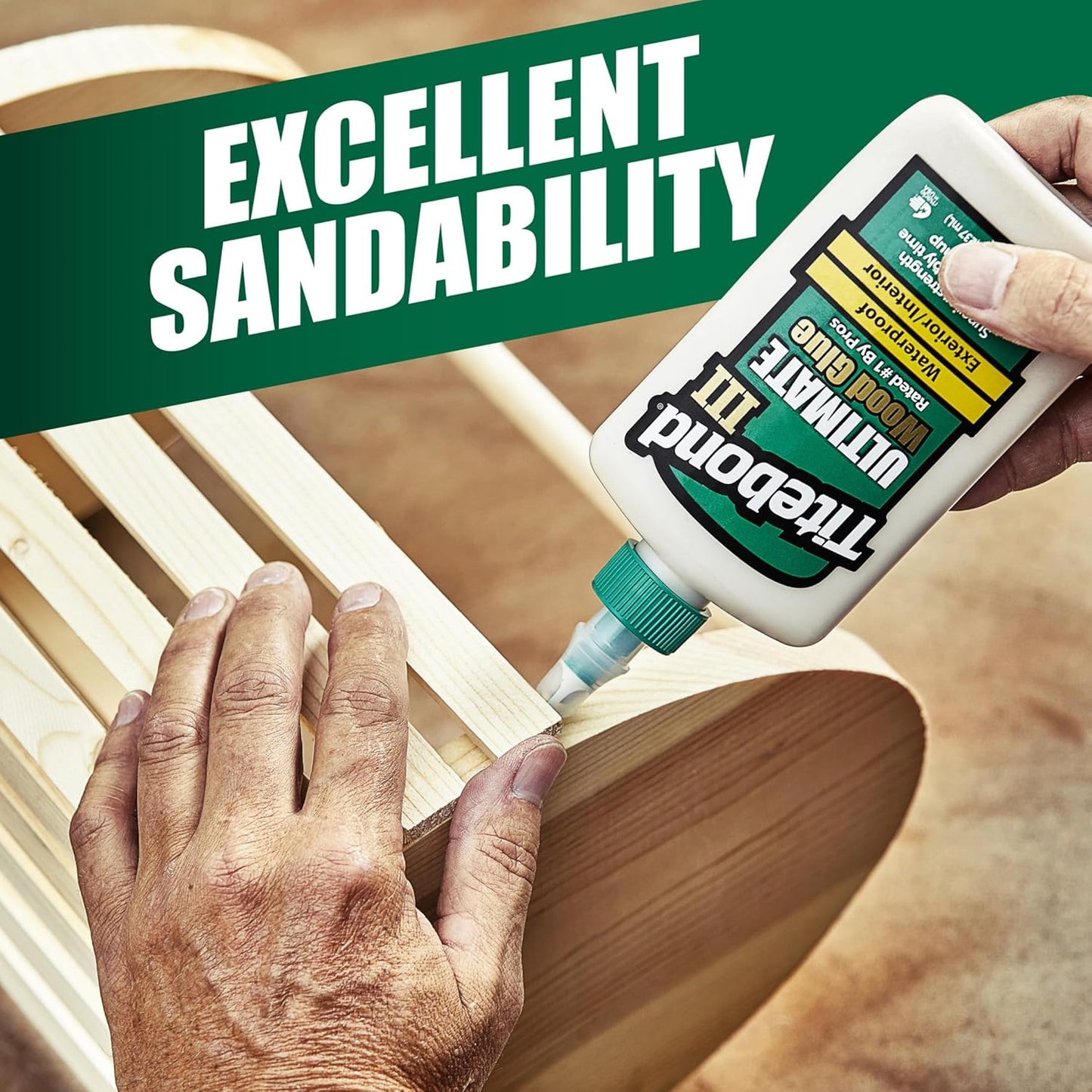 Titebond III Ultimate Wood Glue 16 Oz. (12 Pack) – Premium Professional Woodworking Adhesive, Waterproof, Strong Initial Tack, Interior/Exterior Use, Easy Water Cleanup – 1414