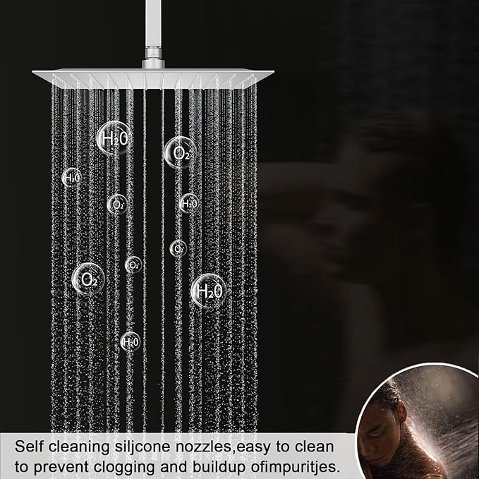 KATAIS Tempreature Display Shower System Brushed Nickel Shower Faucet Set - Image 3