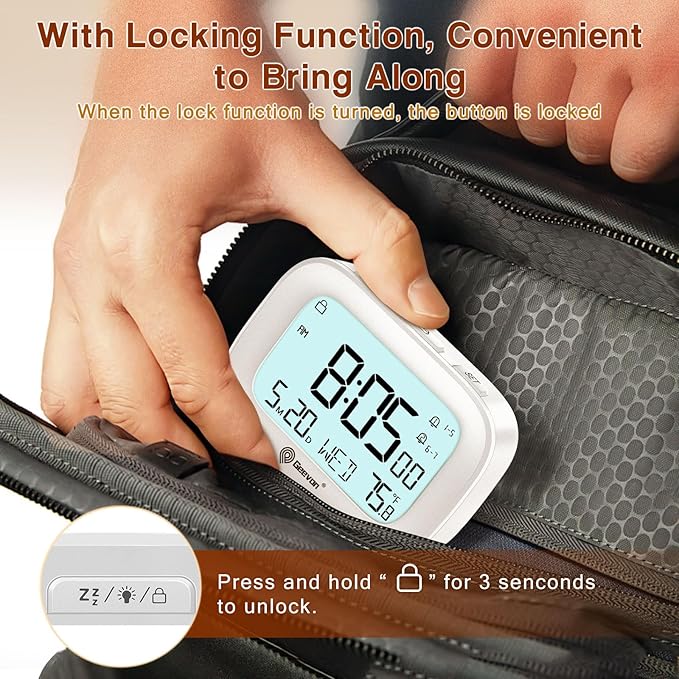 Geevon Small Travel Alarm Clock, Digital Alarm Clocks - Image 4