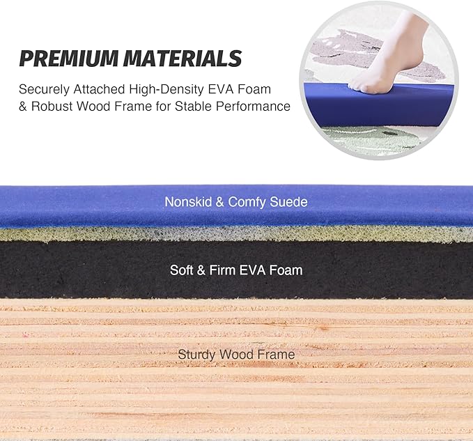 ZELUS 8' Folding Gymnastics Balance Beam, Floor Balance Beam w/Carry Handles - Image 4