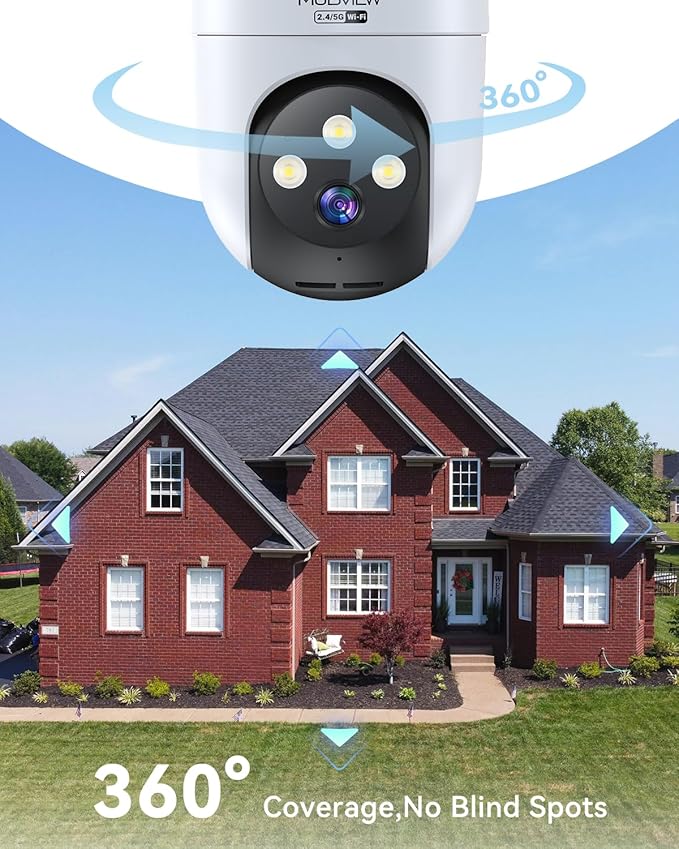 MUBVIEW 360° Security Cameras Wireless Outdoor, 24/7 Wired Outdoor Camera - Image 5