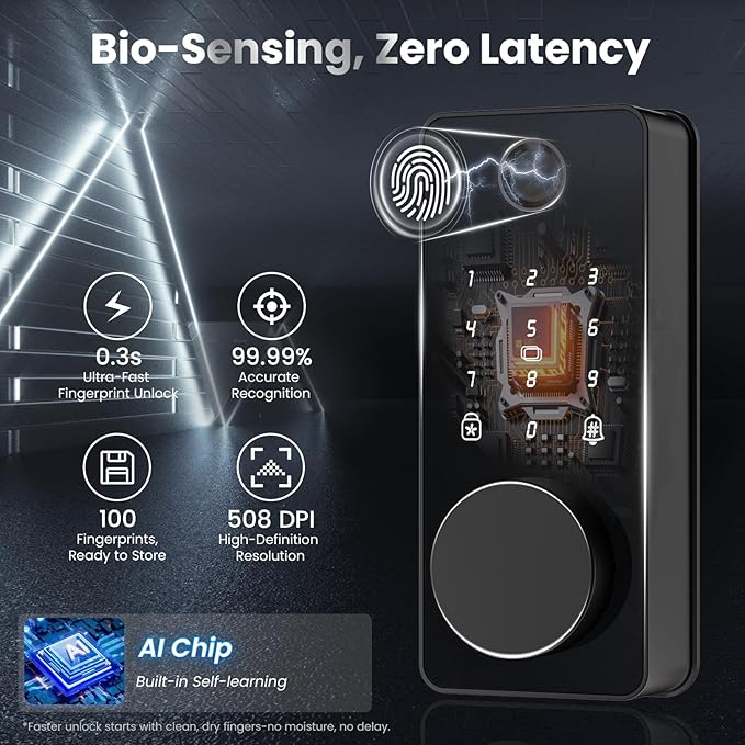 Keyless Entry Door Lock, Fingerprint Door Lock, Smart Door Lock - Image 3