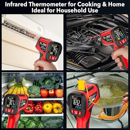 Infrared Thermometer Temperature Gun, TEMIRUP Digital IR Laser Thermometer - Image 8