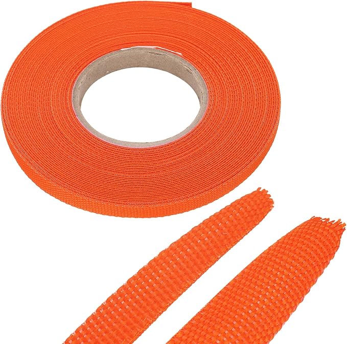 MECCANIXITY Braided Cable Sleeves Heat Shrinkable Fabric Sleeving, 1/4" 40ft by MECCANIXITY