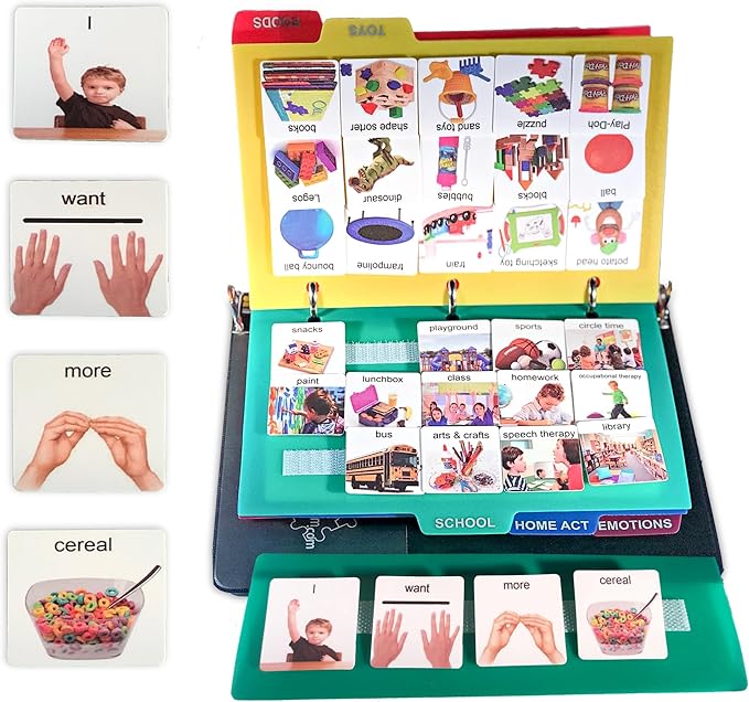 Visual Communication Book with Case, 162 ASD Photo Picture Cards: Autism - Image 2