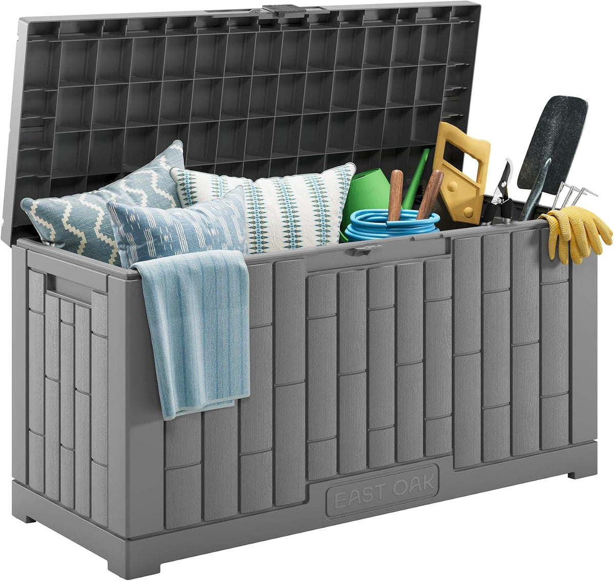 east oak outdoor storage box, 60 gallon deck, main product view
