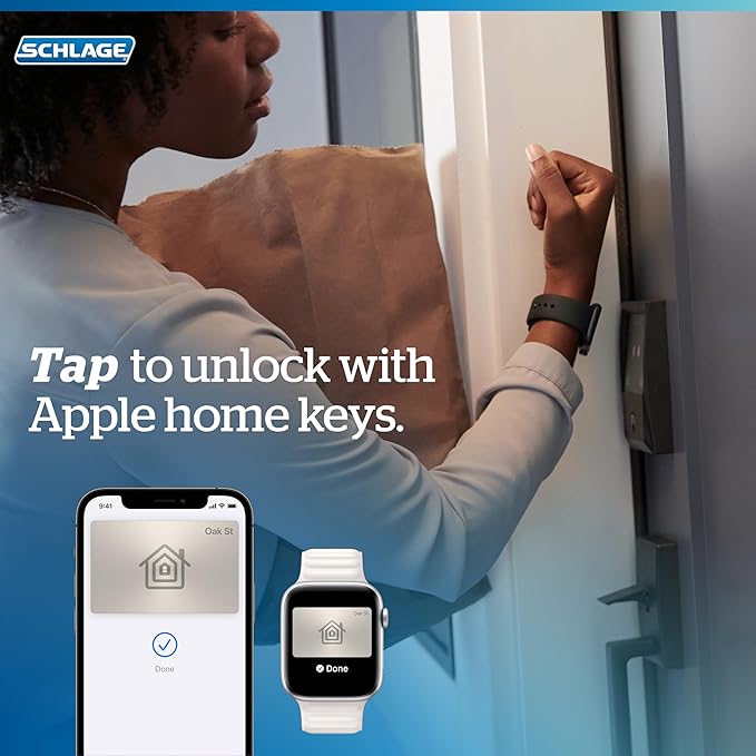 Schlage BE499WB CAM 625 Encode Plus WiFi Deadbolt Smart Lock, Keyless Entry - Image 9