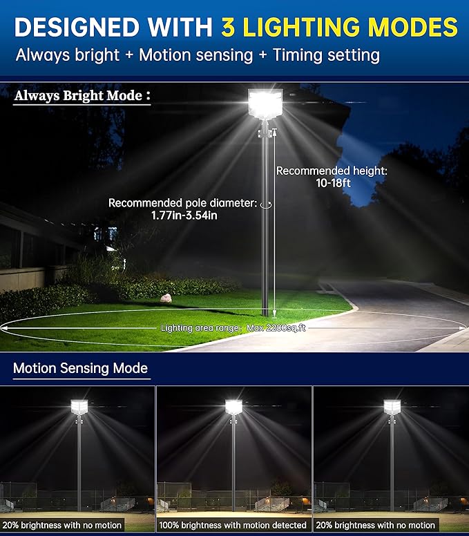 Gefolly SL-2000W Outdoor Solar Street Light - Image 3