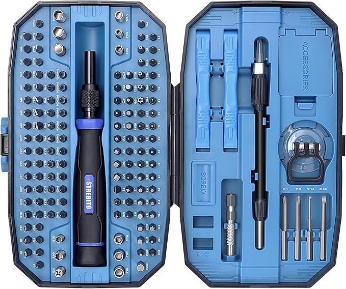 STREBITO Precision Screwdriver Set 153 in 1 Small Magnetic Screwdriver Set - Image 9