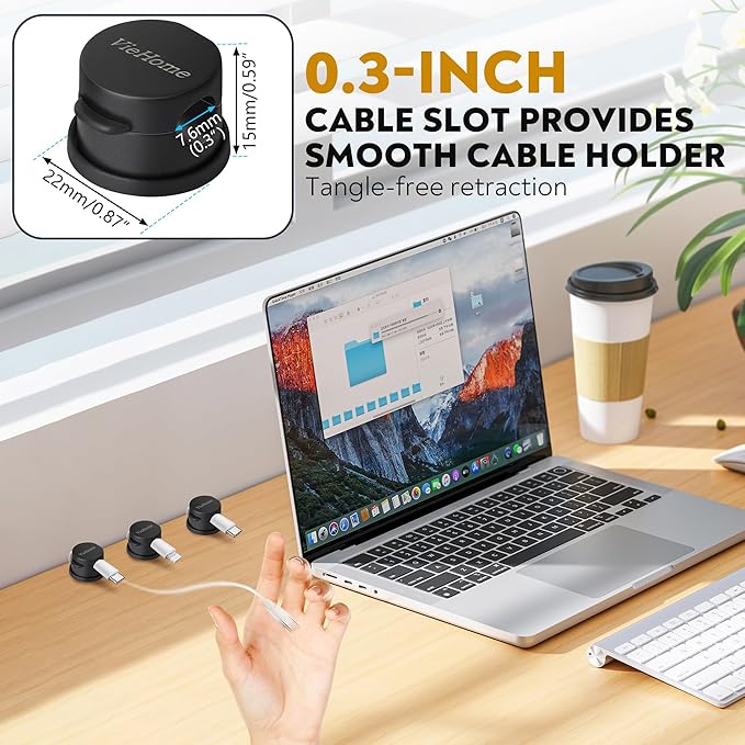 VieHome 8 Pack Magnetic Cable Management Clips - Image 8