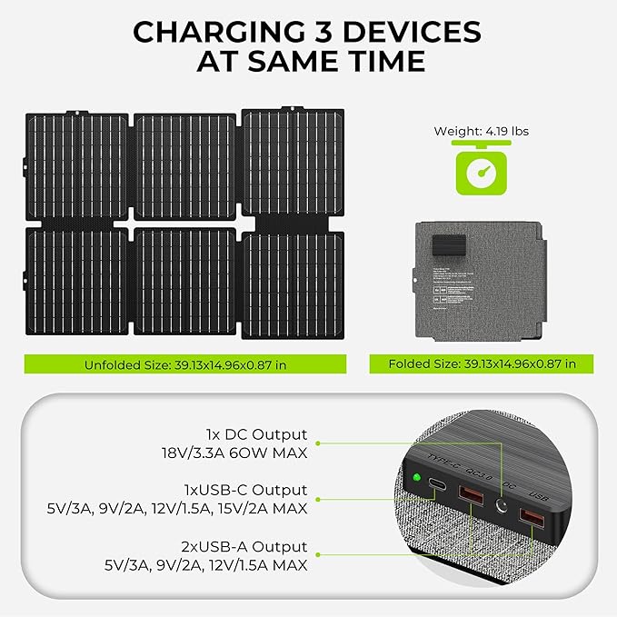Portable Solar Generator, 300W Portable Power Station - Image 5