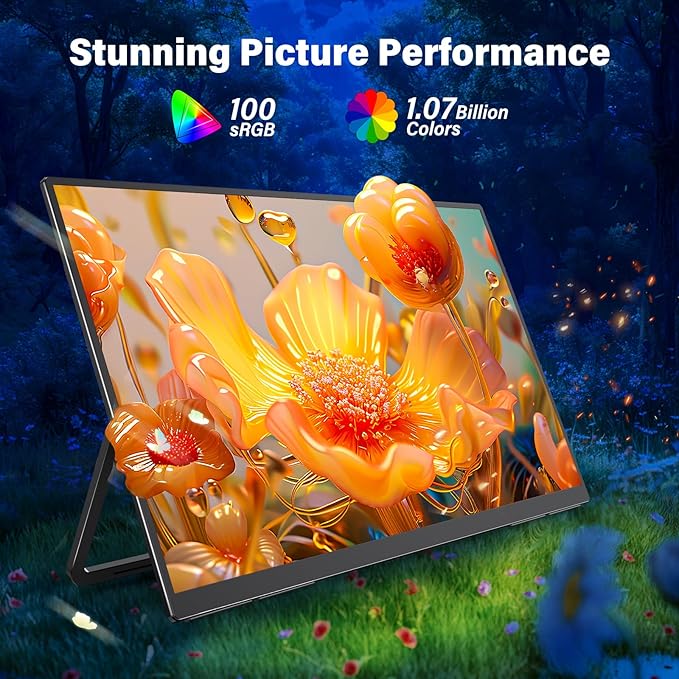 2K 180Hz Portable Gaming Monitor, 23.8" 2560x1440 QHD Fast IPS ∆E<2 100% sRGB - Image 6