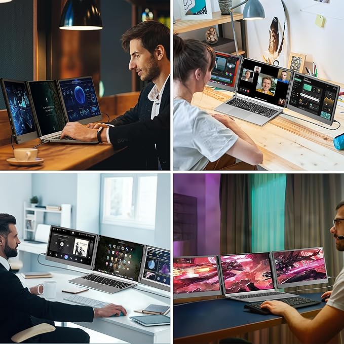 New Upgraded Laptop Screen Extender Portable Monitor, 1080P FHD IPS Screen - Image 3
