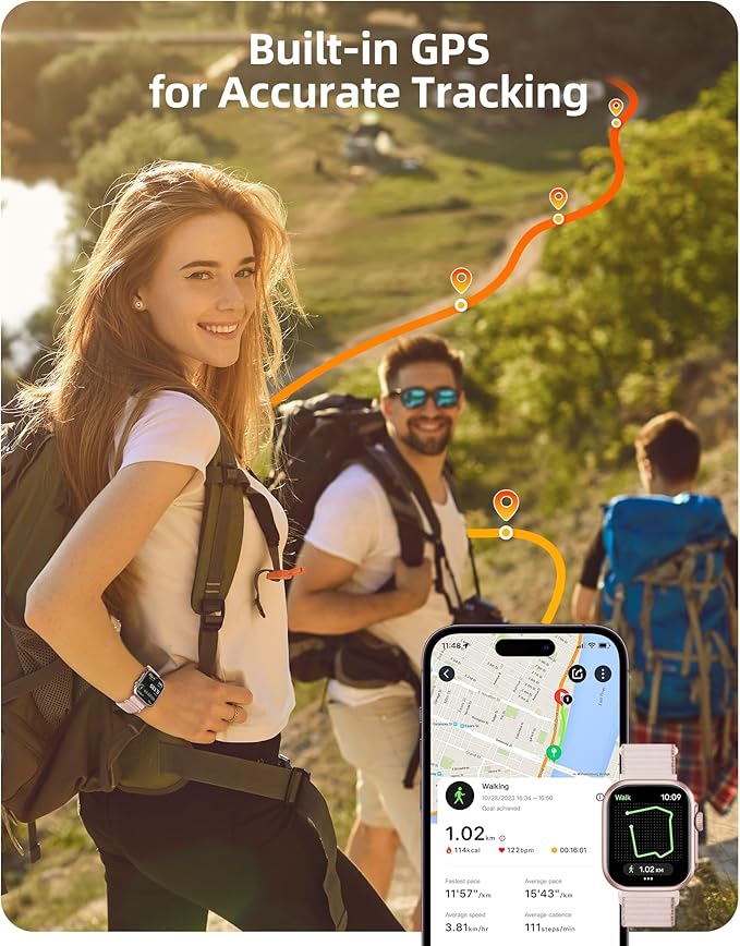 Parsonver GPS Smart Watch for Women Men, Built-in GPS & Bluetooth Calling - Image 2
