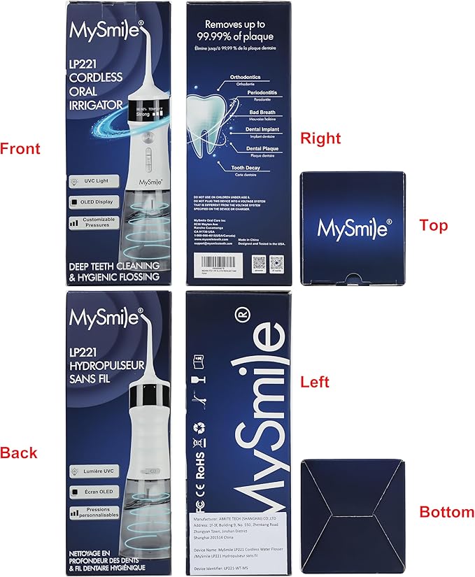 MySmile LP221 Cordless Water Flossers - Image 8