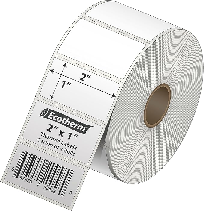 2"x1" Thermal Labels for Rollo, Offnova Printers and More - Image 2