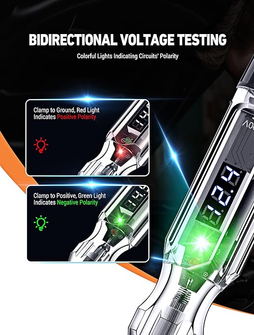 Automotive Test Light, Heavy Duty 5-90V Digital LED Electrical Tester, Circuit - Image 3