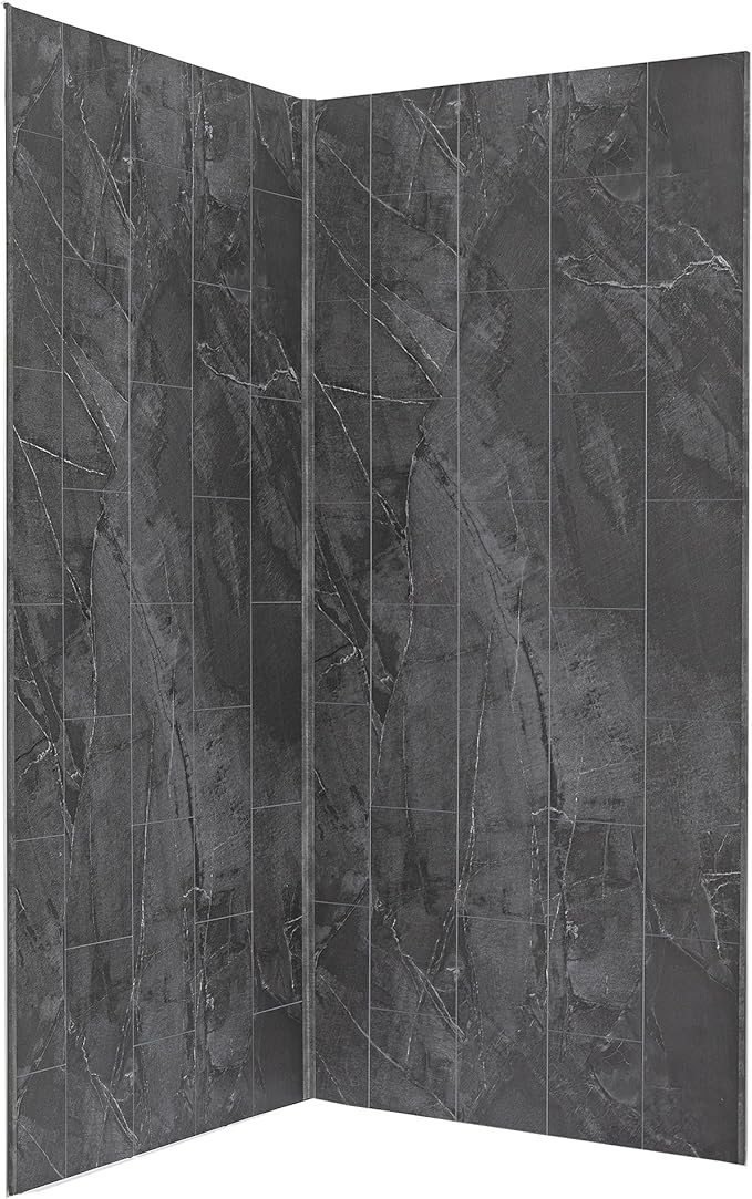 Palisade 78in x 36in x 36in Waterproof Vinyl Corner Shower Surround Kit by PalisadeWallTilesandPlanks