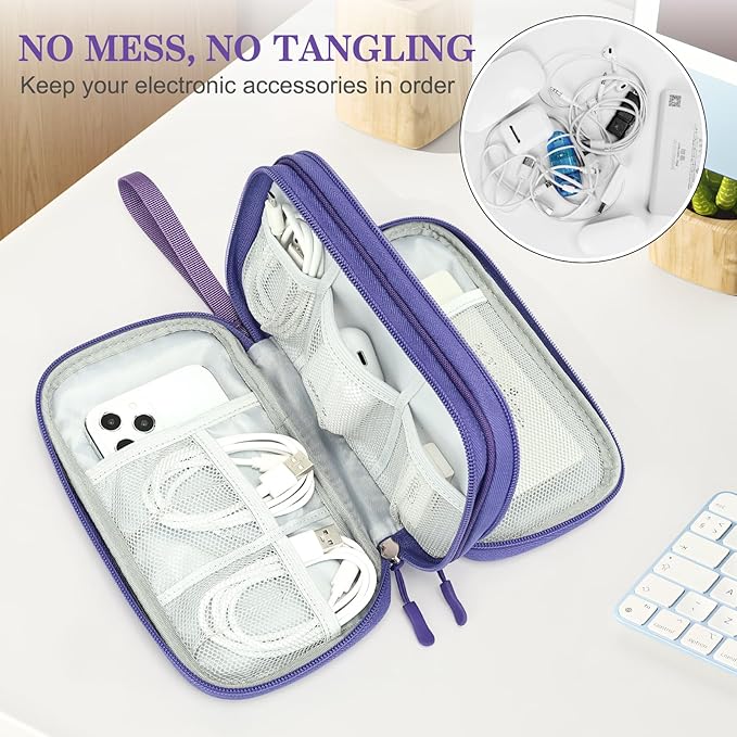 FYY Electronic Organizer, Travel Cable Organizer Bag Pouch Electronic - Image 5