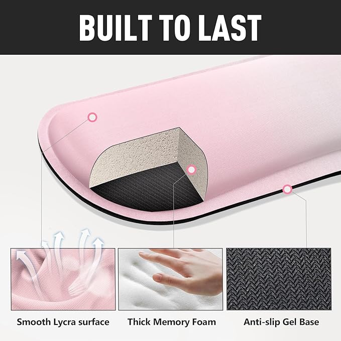 Gimars Upgrade Enlarge Silky Gel Memory Foam Keyboard Wrist Rest, Wrist Rest - Image 6