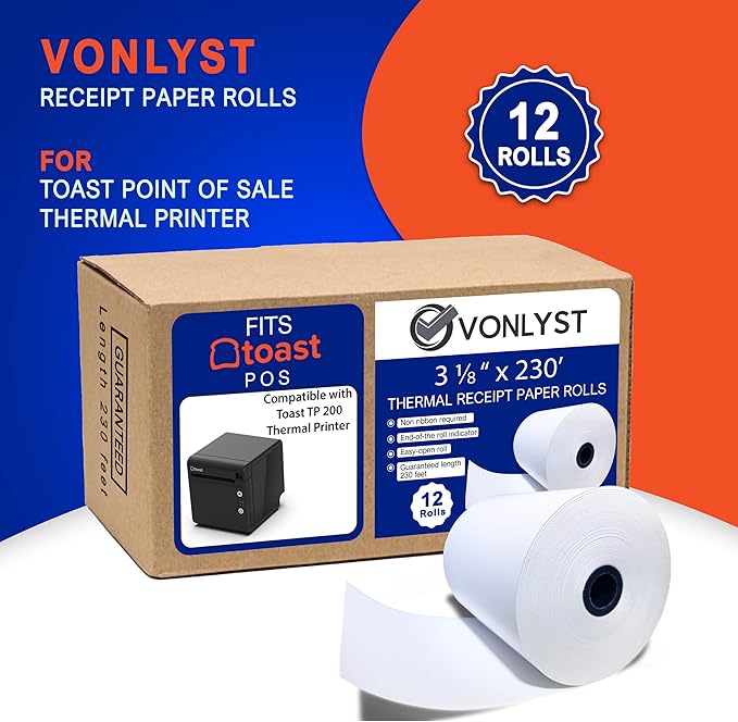 Thermal Printer Paper Roll for Toast TP200 Receipt Printer Point of Sale - Image 6