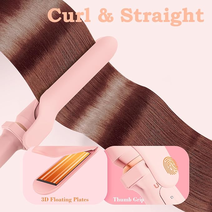 Ufree 5 in 1 Curling Iron with Ceramic Barrels, Curling Wand Set with Flat Iron - Image 4