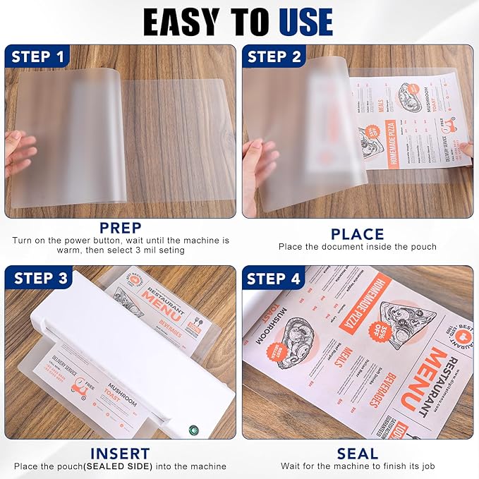 BURVAGY Thermal Laminating Pouches 5 Mil, 150 Pack Laminating Sheets, 9 x 11.5 - Image 5