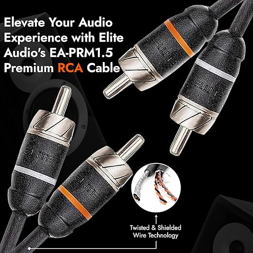Elite Audio Premium Series 1.5ft. 2-Channel Car Audio RCA Short Cable – Double - Image 6