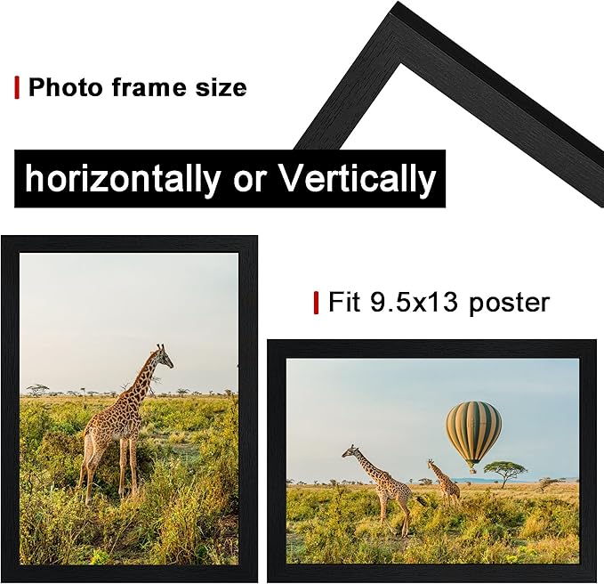 TKYGU 9.5x13 Picture Frame Set of 3, Horizontal and Vertical Formats - Image 2