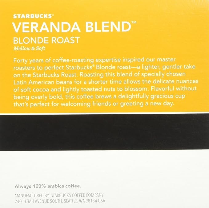 Starbucks Veranda Blend Blonde, K-Cup 12-count - Image 4