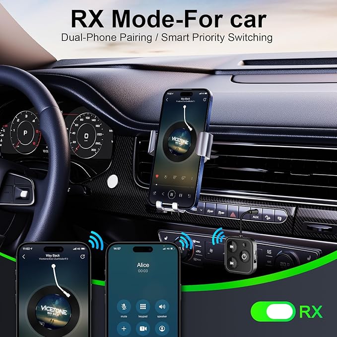 2026 Pro Bluetooth 5.4 Transmitter Receiver, 2-in-1 Wireless Audio Adapter - Image 5